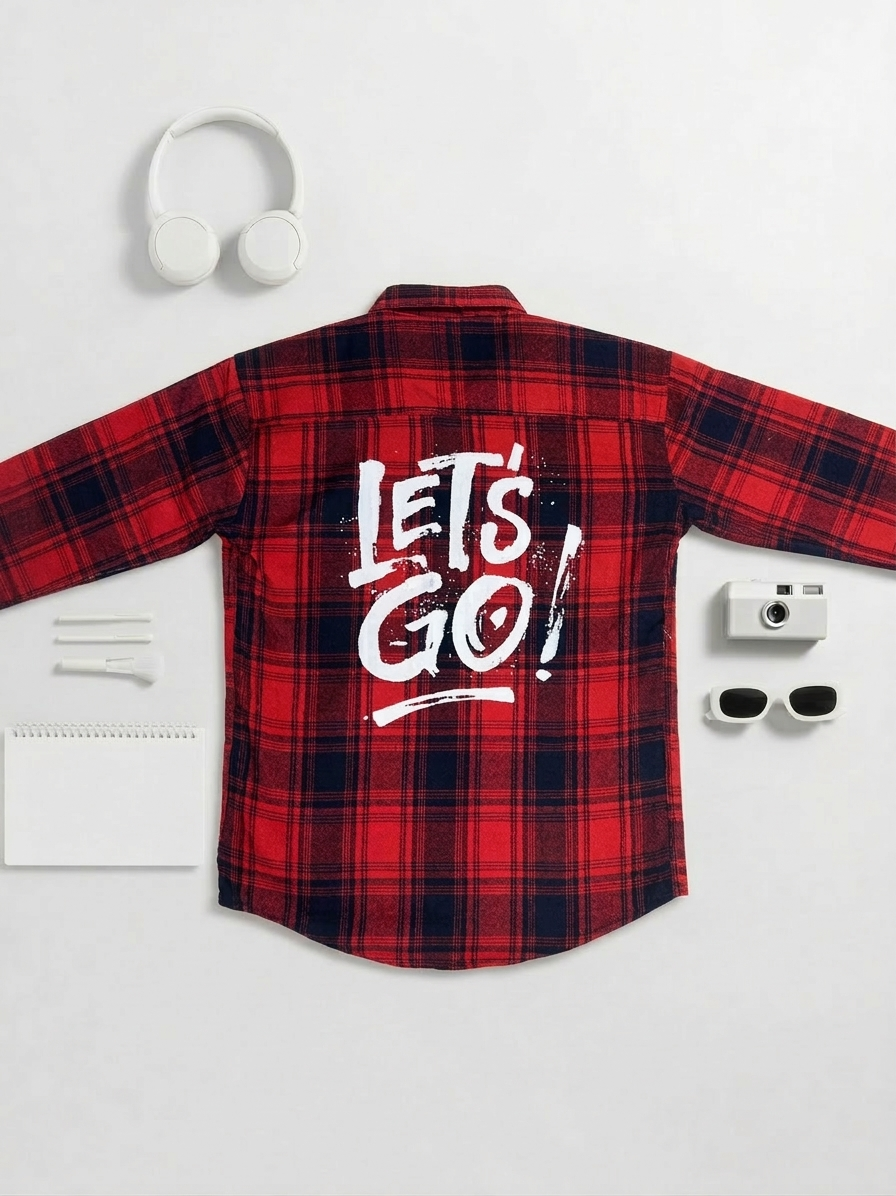 RED Back Printed Shirts 1