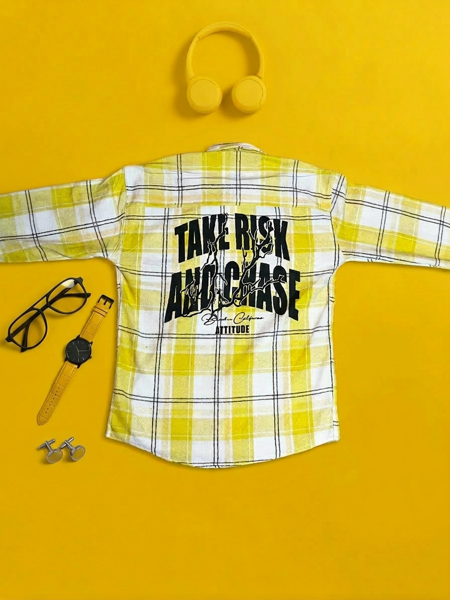 YELLOW Back Printed Shirts 3