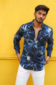 Party Wear Floral Print Shirt